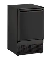 U-Line - 15" 25-lb Crescent Ice Maker - Black - Angle_Zoom