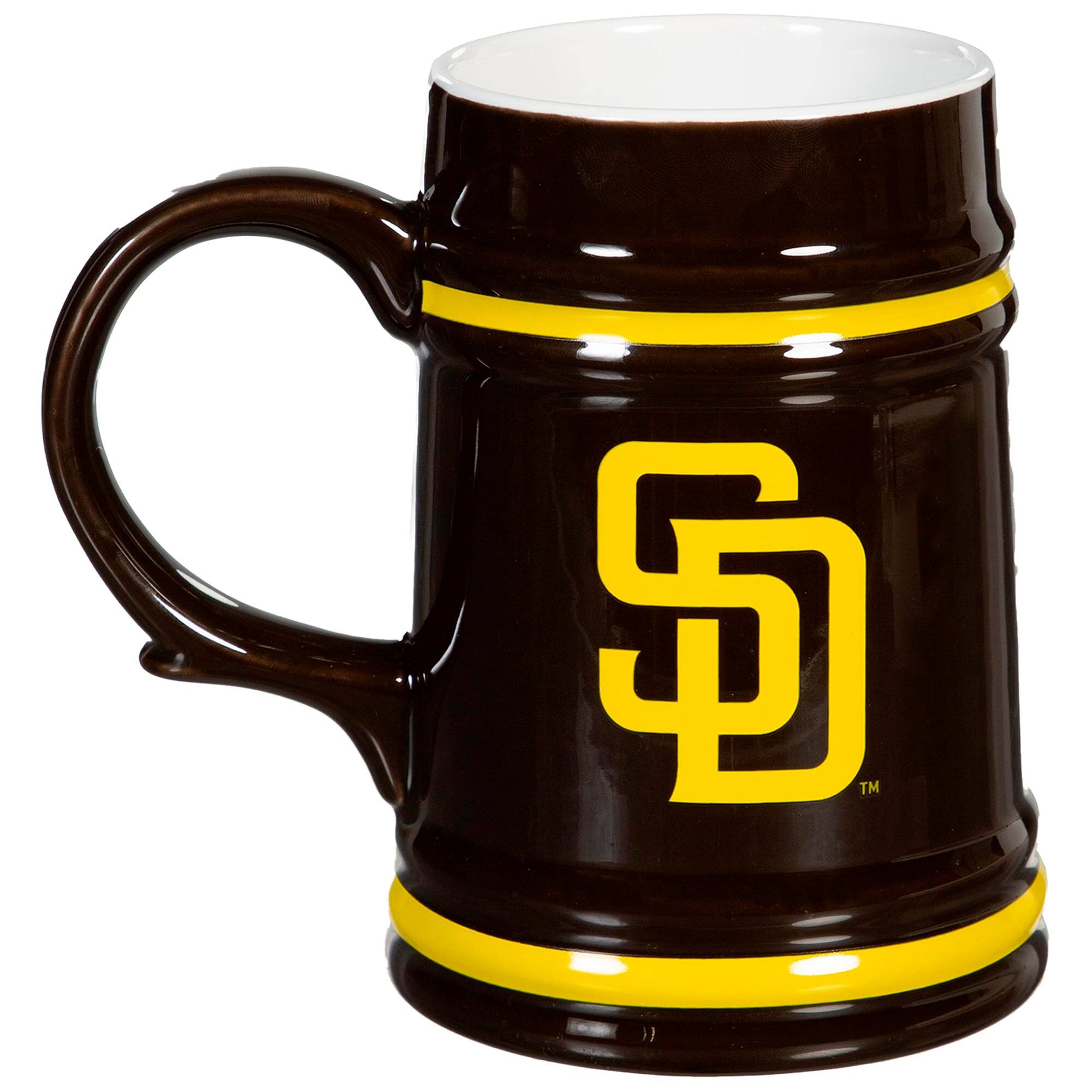 Alt View 1. Evergreen Enterprises - San Diego Padres 24oz. Ceramic Stein Cup with Gift Box - Multicolor.