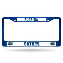 Rico Industries - University of Florida Gators Blue Painted Chrome Metal License Plate Frame - Multi