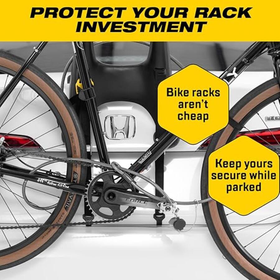 Saris Trunk Bike Rack Lock, 1.75 lb, Stainless Steel Cable for Bicycle ...