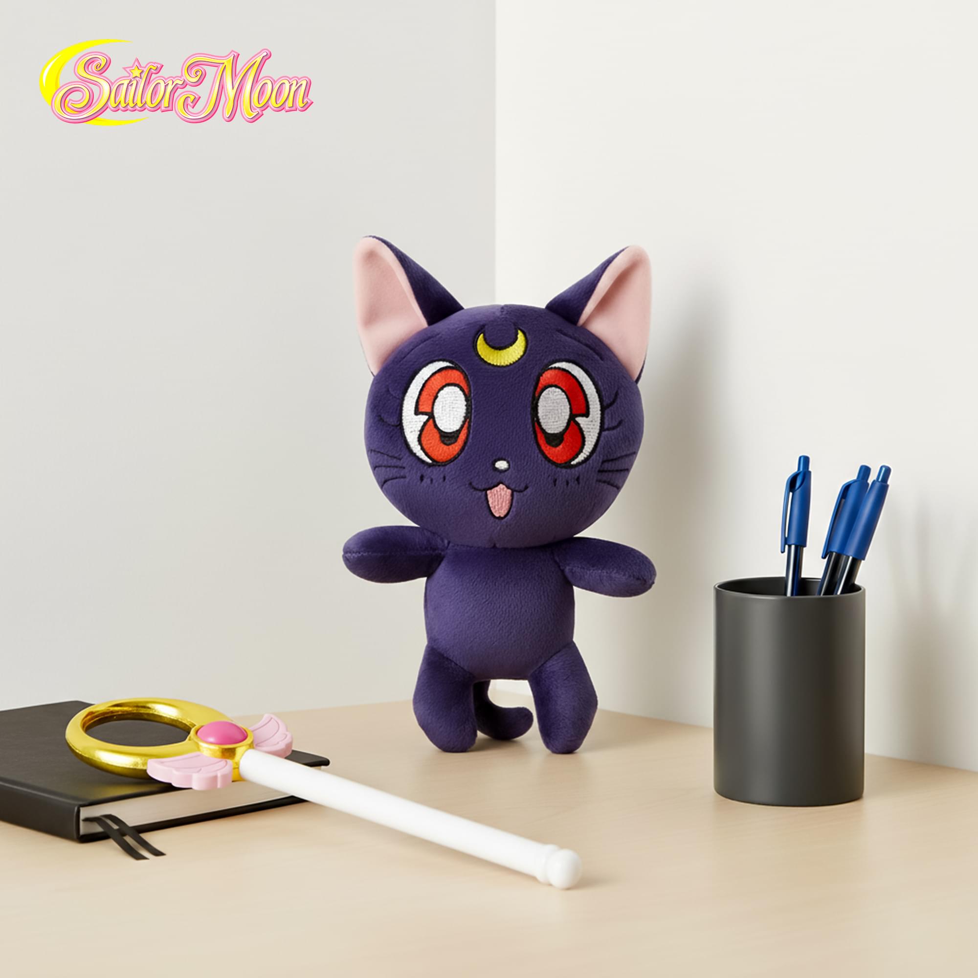 Alt View 3. Great Eastern - Sailor Moon 7 Inch Character Plush | Luna - Purple.