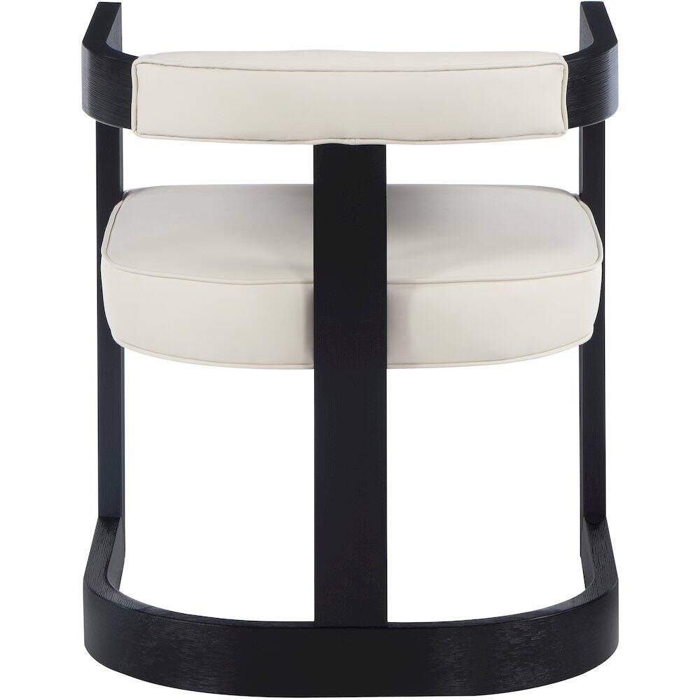 Alt View 1. Meridian Furniture - Manchester Cream Vegan Leather Dining Chair - Beige.