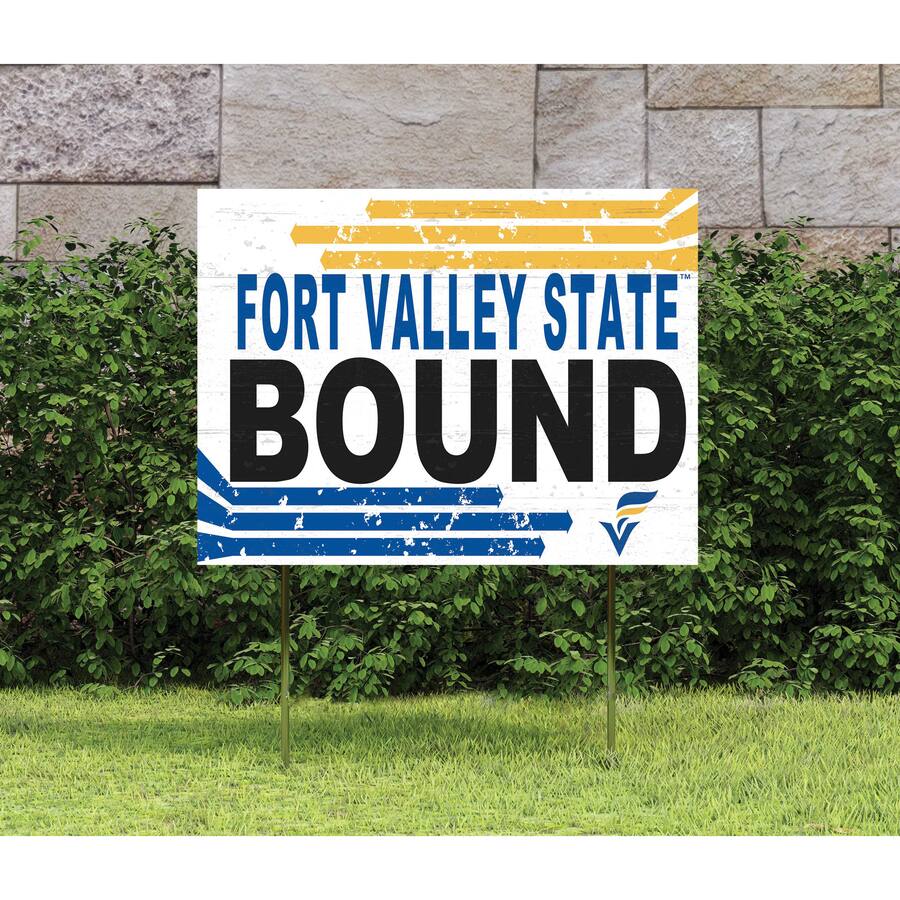 Fort Alpine Sign Jardine Fort Valley State Wildcats 18'' x 24'' Bound Yard Sign White ...