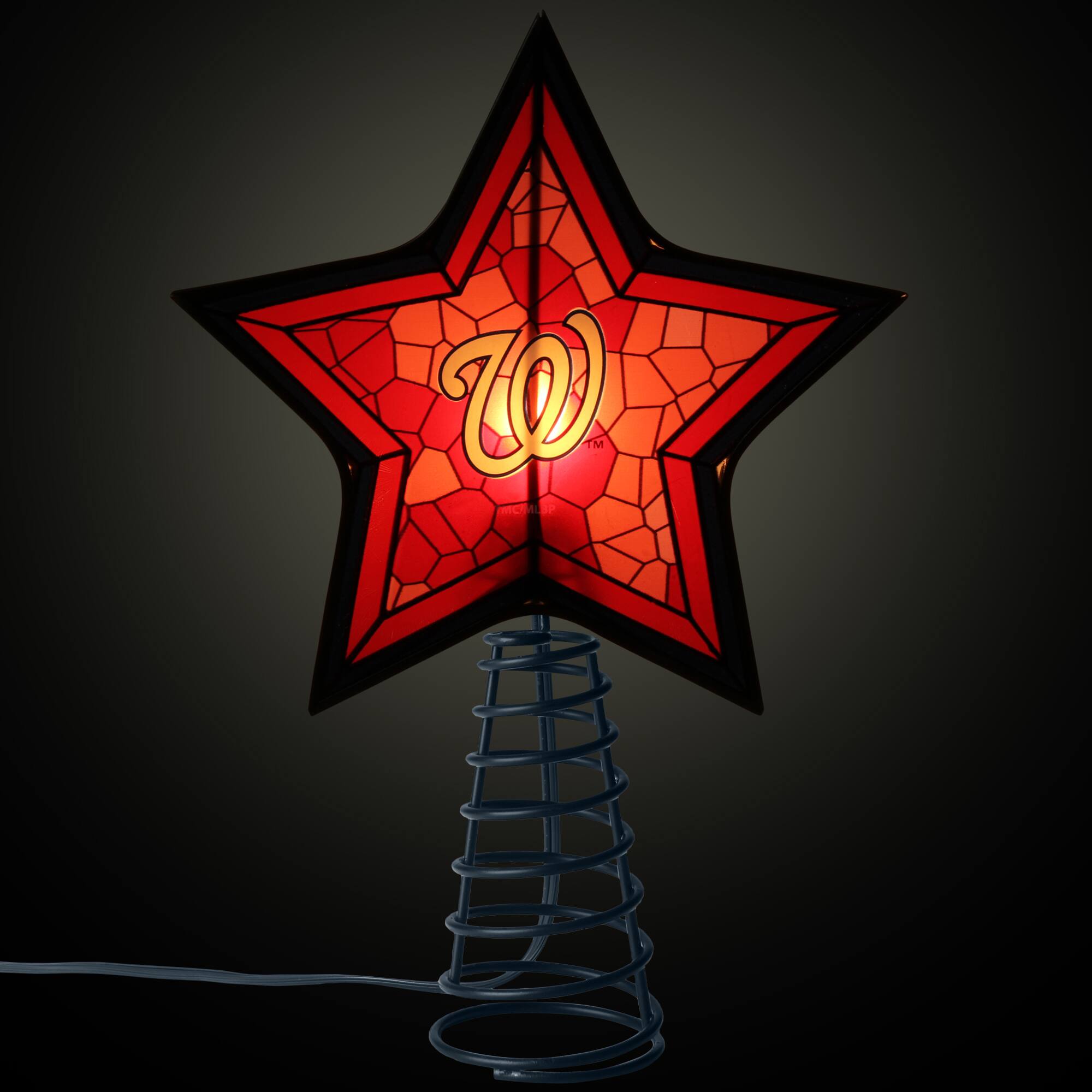 Alt View 1. The Memory Company - Washington Nationals Mosaic Tree Topper - Multicolor.