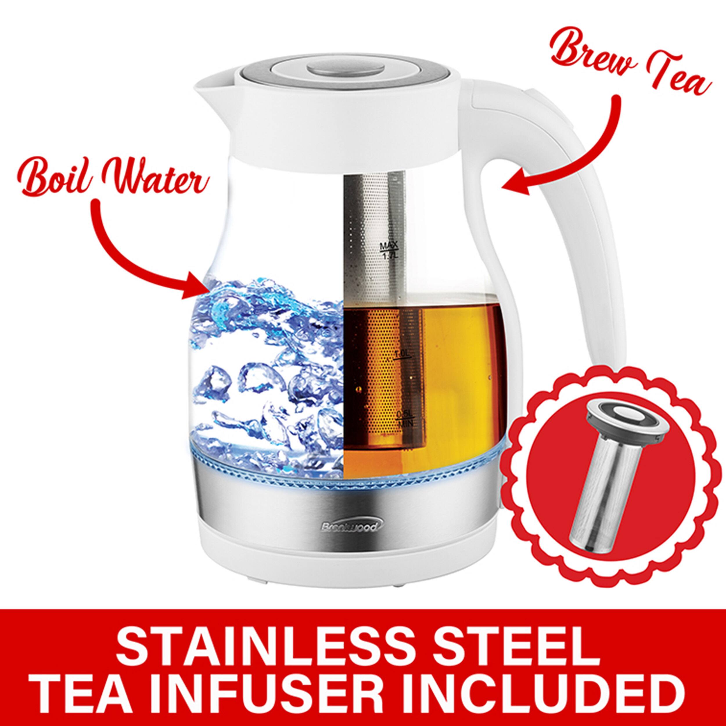 Boil Water Brew Tea MAX 12 Broakwood STAINLESS STEEL TEA INFUSER INCLUDED