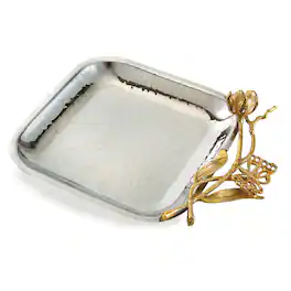 Jiallo - Gold Butterfly square tray - Silver/Gold