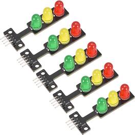 ACJPR - 5-Pack Mini Traffic Light LED Display Modules, DC 5V, DIY Projects