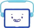 Front. Speck - E Case for Apple iPad 11"(A16 chip 2025) and iPad 10.9" (10th Generation) - Charge Blue/Brave Blue.