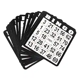 GSE Games & Sports Expert - 18-Pack Bingo Game Cards with Easy Read Numbers, Reusable Paper Bingo Sheets for Bingo Games