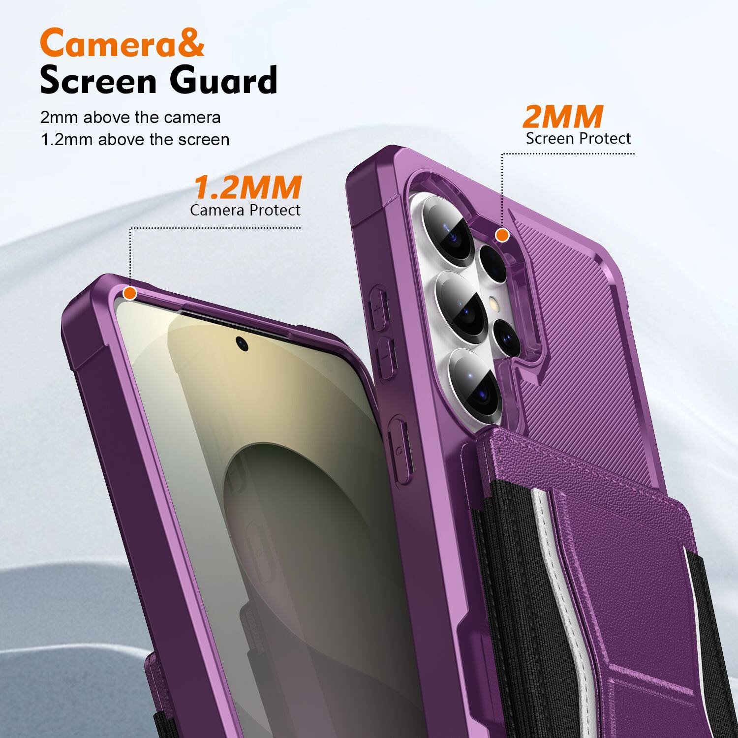Camera & Screen Guard  
2mm above the camera  
1.2mm above the screen  

1.2MM Camera Protect  
2MM Screen Protect