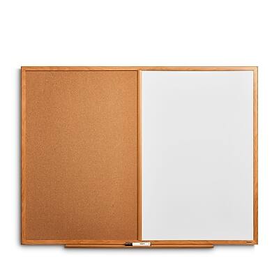 Front. Staples - Staples Standard Cork & Dry Erase Whiteboard, 4' x 3' (28324-CC).