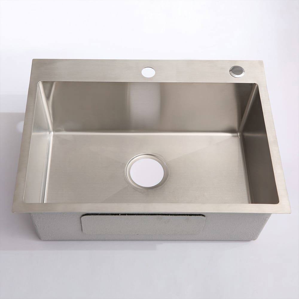 Alt View 1. Kadyn - 24in Stainless Steel Washing Sink - Includes Faucet Hoses & Drain Head Only (Update), Silver - Silver.