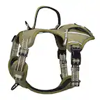 Front. PET MARVEL - PET MARVEL High-Perfomance Tactical Dog Harness with Poop Bag Holder, No Pull Front Clip & Metal Buckles, Army Green XL - Army Green.