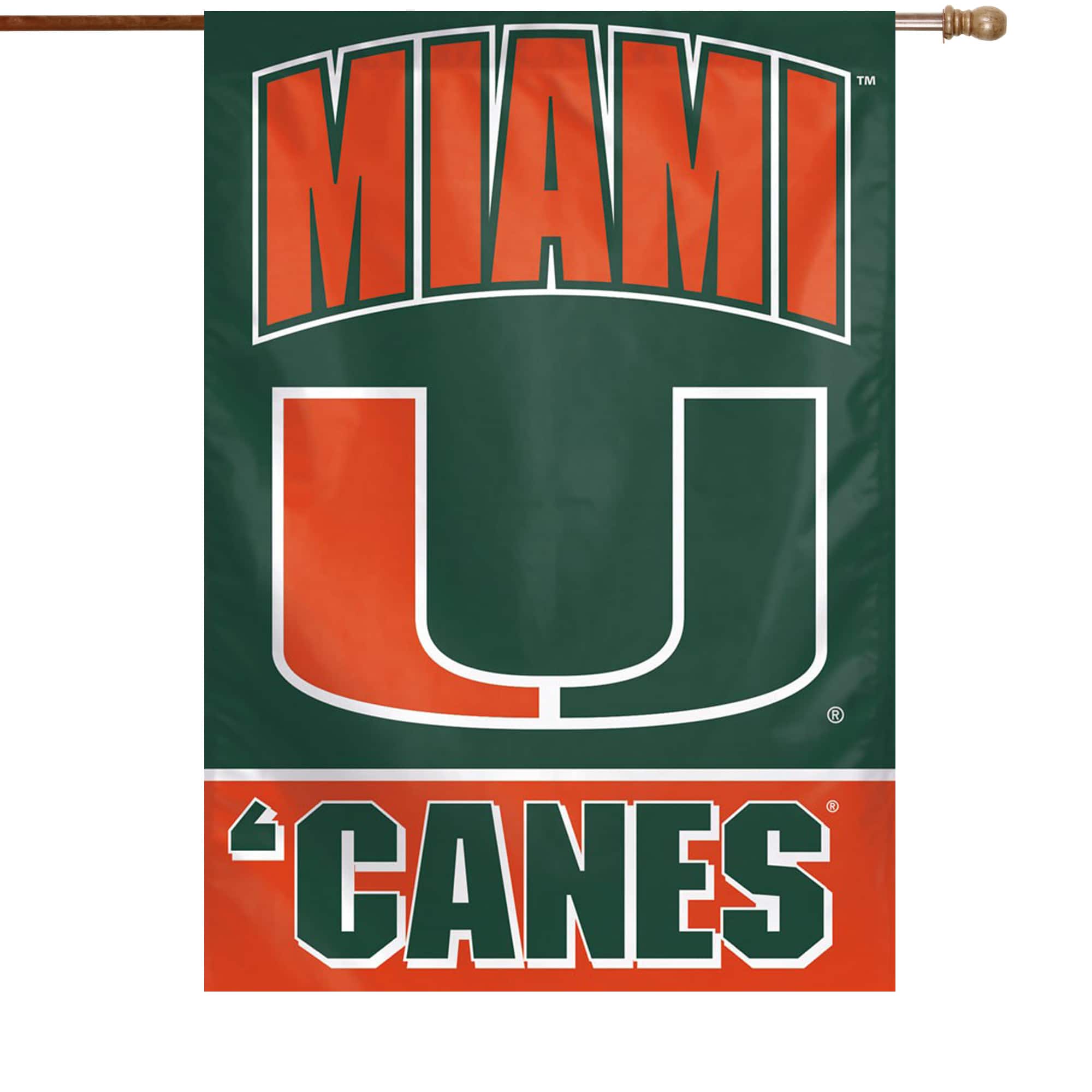 "WinCraft - Miami Hurricanes 28"" x 40"" Canes House Flag - Multicolor" price history on PriceWatchPro