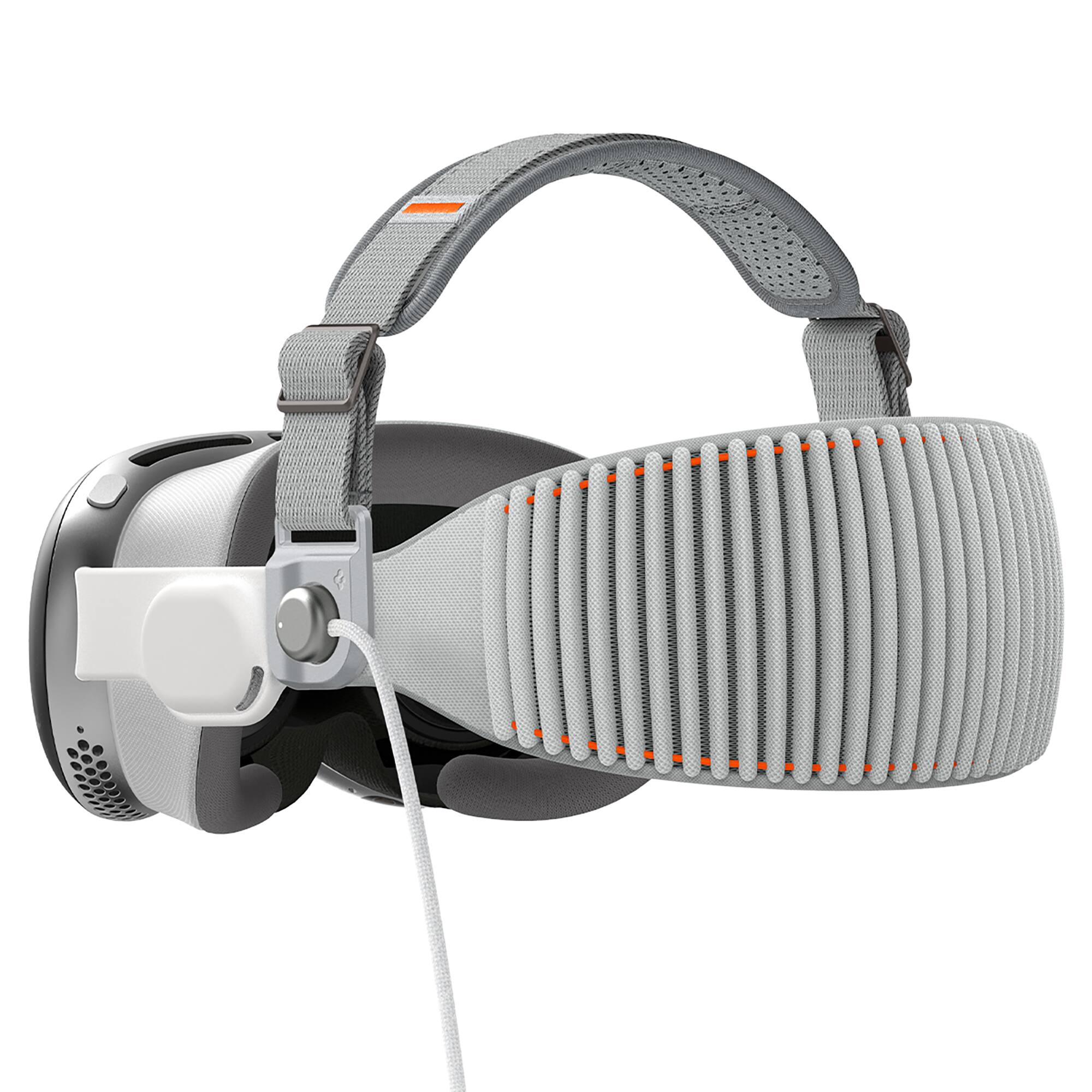 Angle. Spigen - Head Strap for Apple Vision Pro - Charcoal Gray.