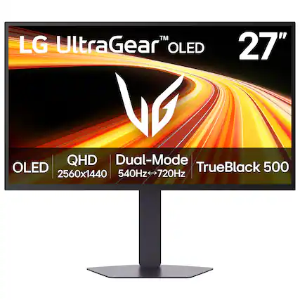 LG UltraGear™ OLED 27" VP QHD Dual-Mode OLED TrueBlack 500 2560x1440 540Hz 720Hz