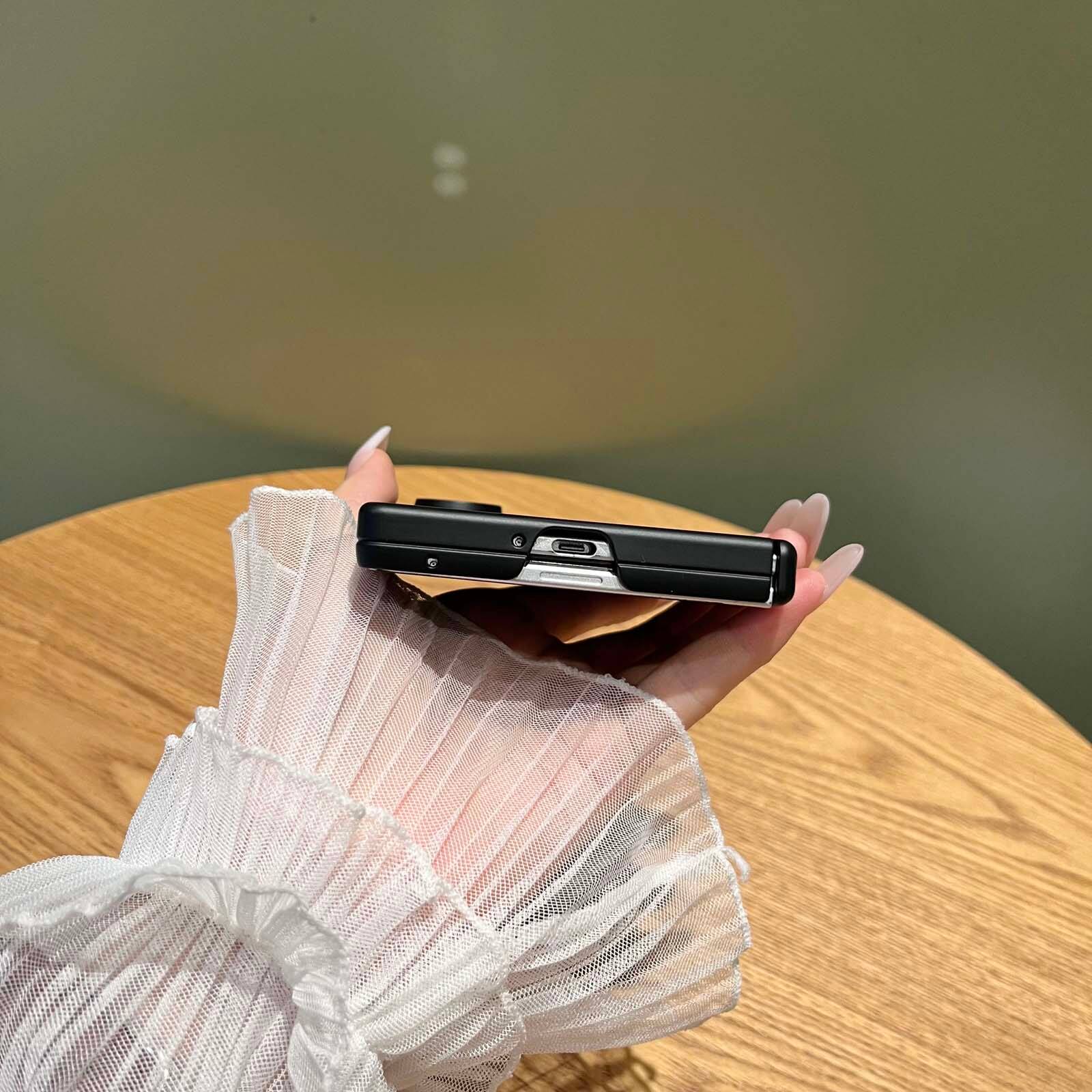 Alt View 1. Dteck - Shockproof Magnetic Back Case for Samsung Galaxy Z Fold8, Slim Hybrid Cover with Hinge Guard, Raised Edge Screen Camera - Black.
