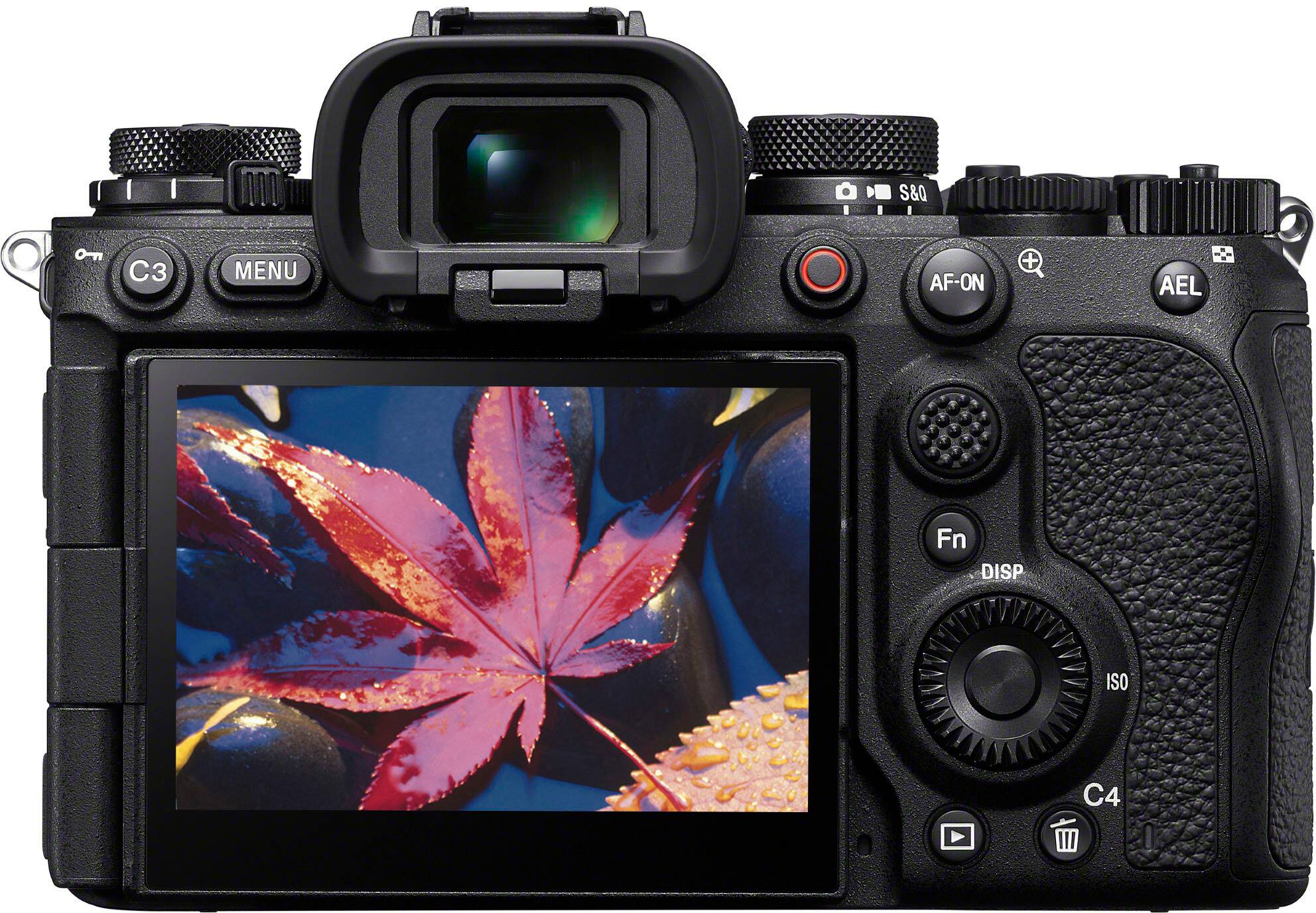 The text on the image reads "S&Q O 3 MENU AF-ON + AEL Fn DISP ISO C4." This text is likely related to the camera's settings and functions, such as the autofocus, aperture, shutter speed, and ISO settings. The "AF-ON" button is typically used to activate the autofocus system, while the "AEL" button is often used to lock the exposure settings. The "DISP" button is likely used to display the camera's settings or information on the screen, and the "ISO" button is used to adjust the camera's sensitivity to light. The "C4" button may be a custom function assigned by the user.