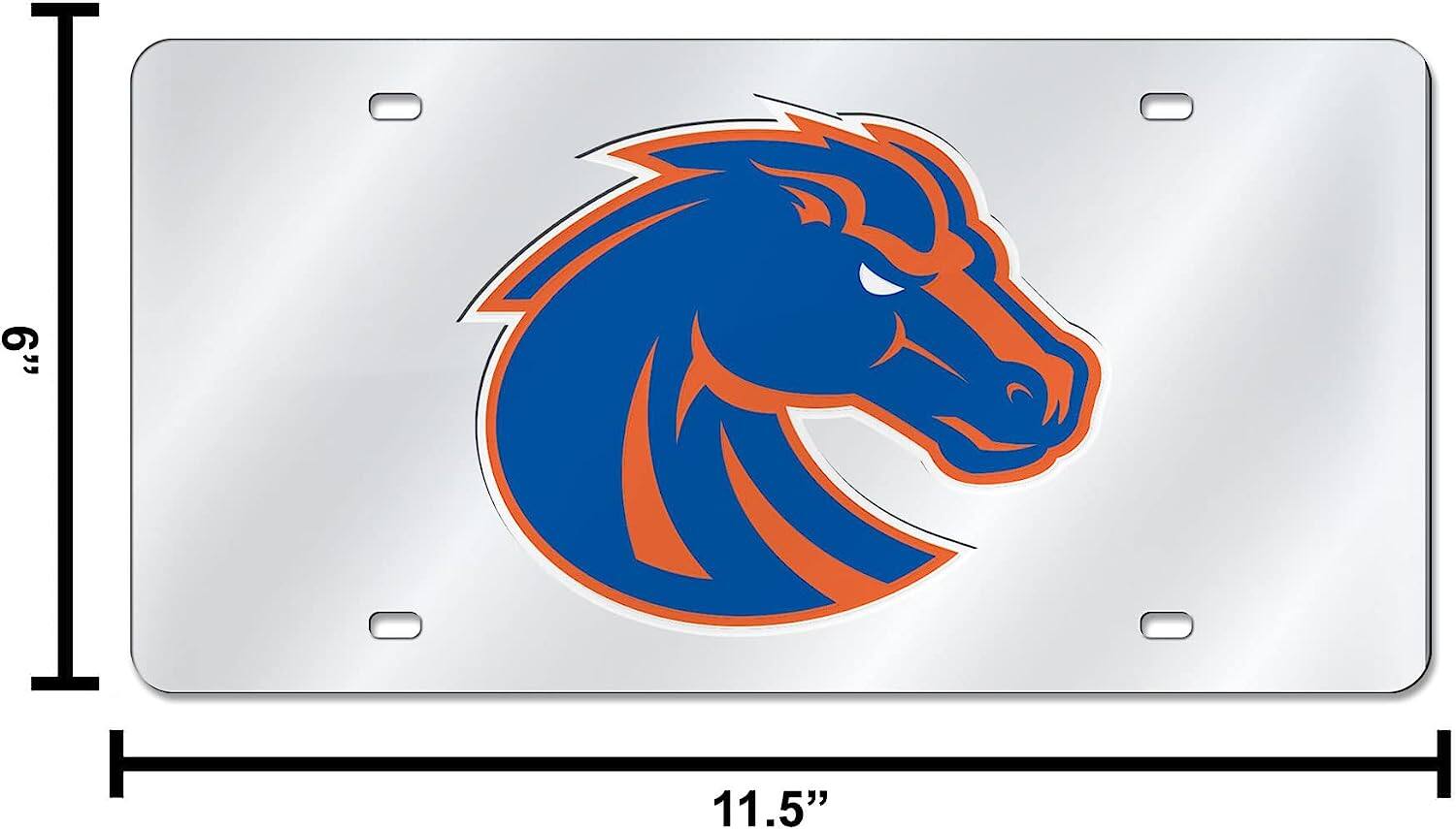 Alt View 3. Rico Industries - Boise State Broncos Mirrored Laser Cut License Plate Laser Tag - Multi.