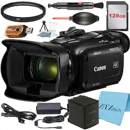 Bundle - Canon - Vixia HF G70 Camcorder + 128GB Card + UV Filter + ZeeTech - Black