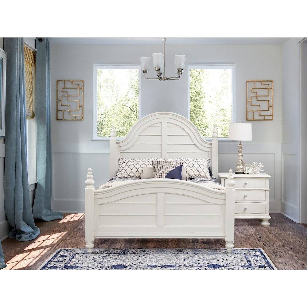 Alt View 1. American Woodcrafters - Rodanthe 3-Drawer Nightstand - Dove White - White.