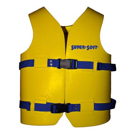 Front. TRC Recreation - TRC Recreation Super Soft Child Life Jacket Swim Safety Vest, Medium, Yellow - Yellow.