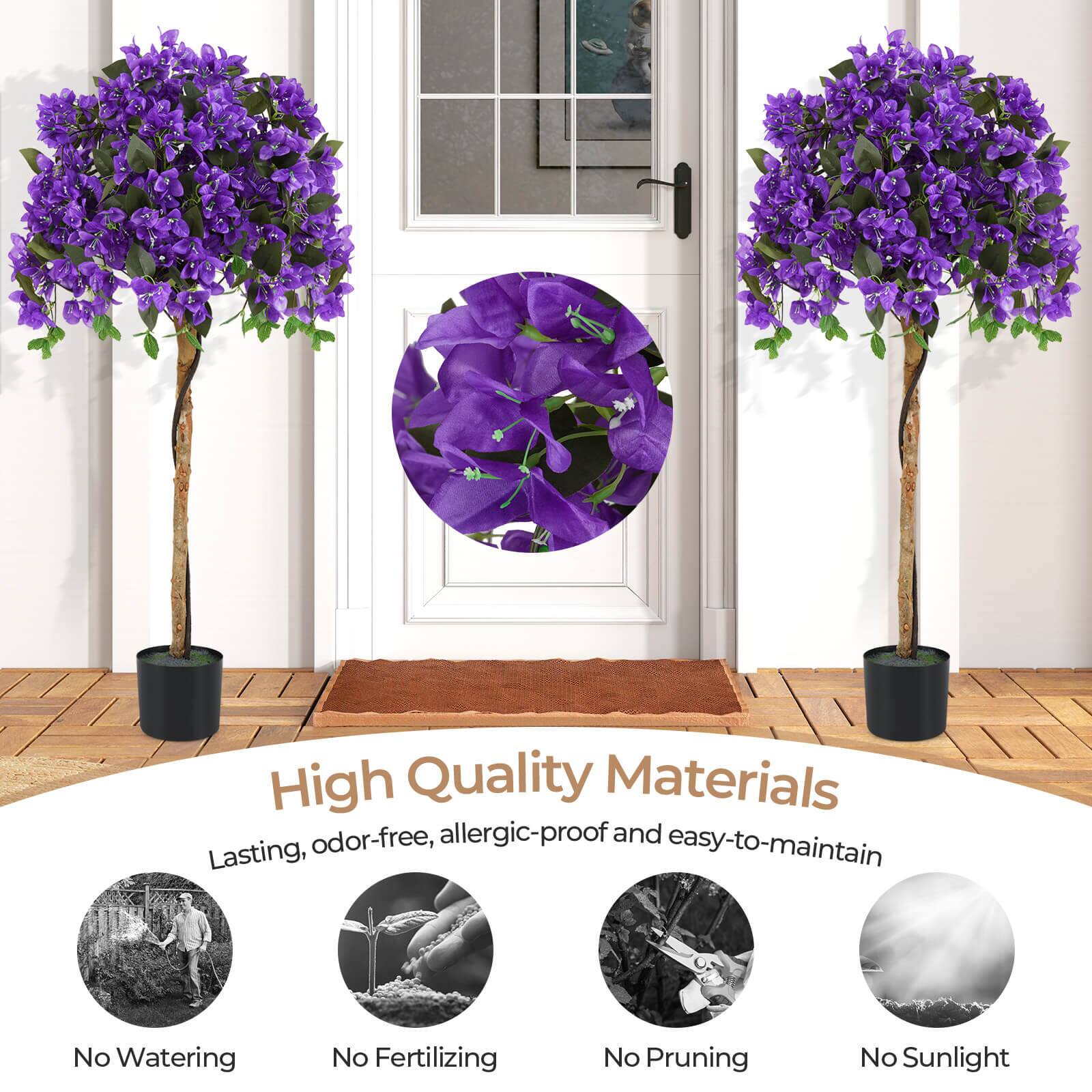 High Quality Materials  
Lasting, odor-free, allergic-proof and easy-to-maintain  

No Watering  
No Fertilizing  
No Pruning  
No Sunlight