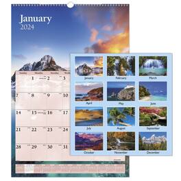 AT-A-GLANCE - Scenic Monthly Wall Calendar Landscape Photography 15.5 x 22.75 White Multicolor Sheets 12 Month Jan Dec 2026