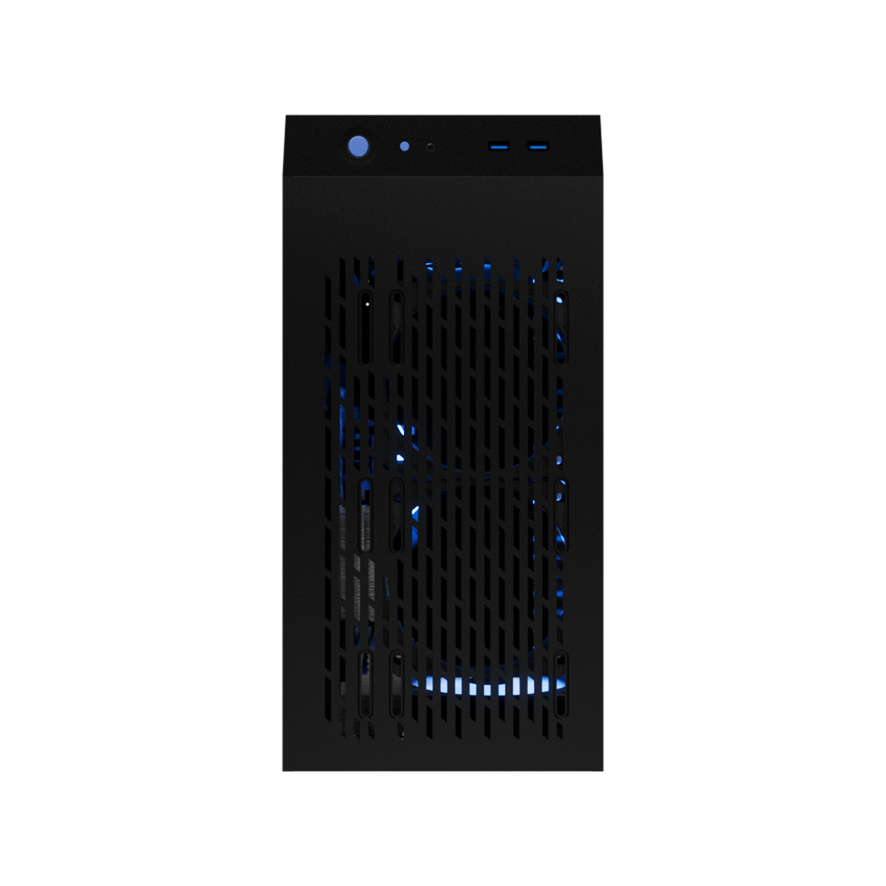 Alt View 5. Maingear - MG-1 Gold Gaming Desktop - NVIDIA GeForce RTX 5060 Ti 16GB - AMD Ryzen 5 9600X - 32GB DDR5 - 1TB NVMe SSD - WiFi 7 - RGB - Black.