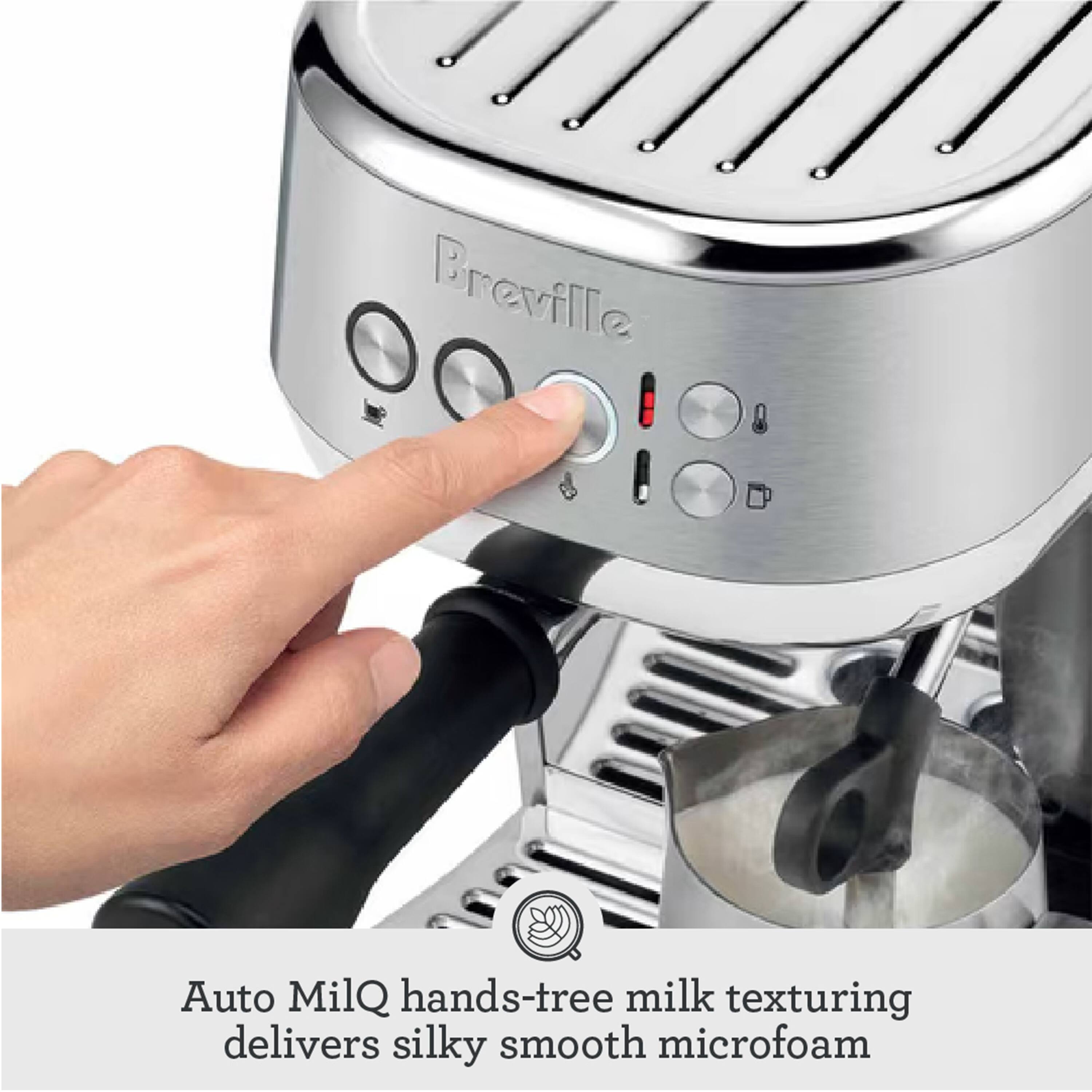 Breville Auto MilQ hands-free milk texturing delivers silky smooth microfoam