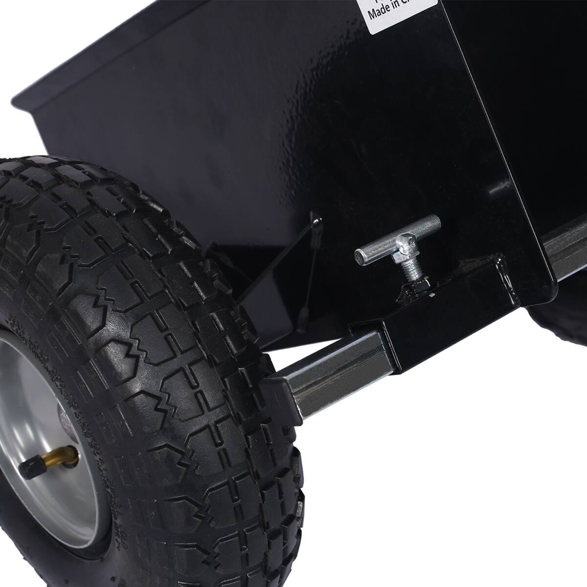 Angle. Ropilly - Ropilly 600 lb panel dolly with 10 inch pneumatic wheels for doors and panels - Black.
