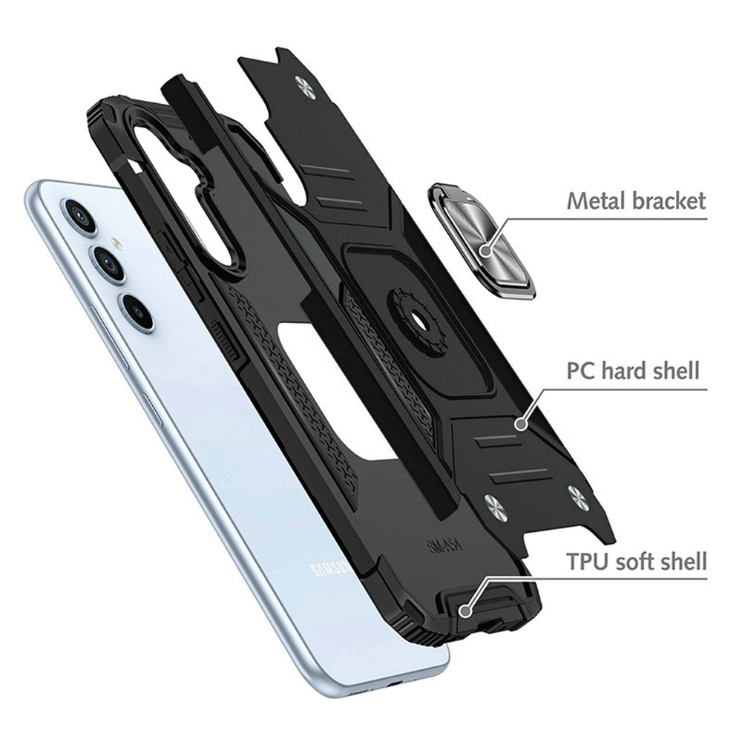 Metal bracket, PC hard shell, TPU soft shell