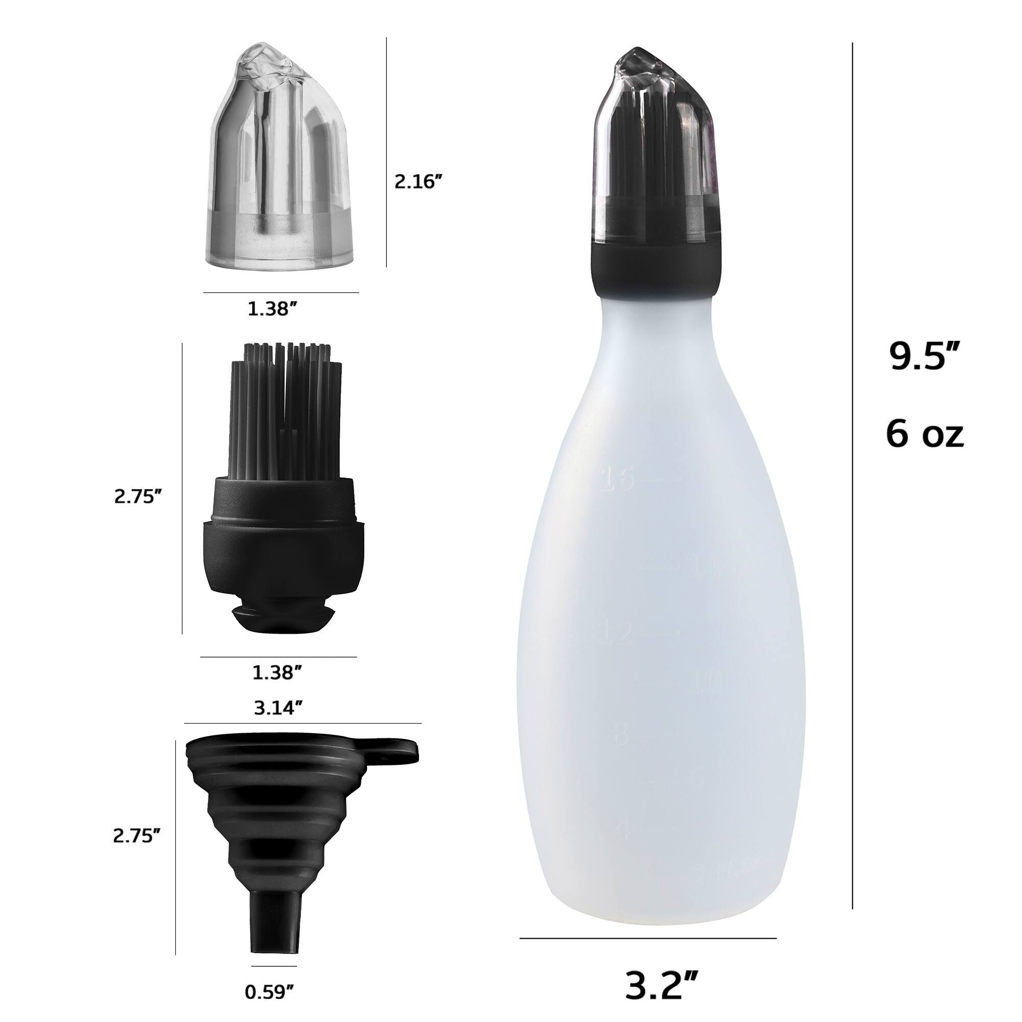 Alt View 3. Gourmet Easy - Silicone Pastry Brush, All-in-One Slicone Basting Brush with Sauce Bottle, Heat Resistant BBQ Accessories - Black.