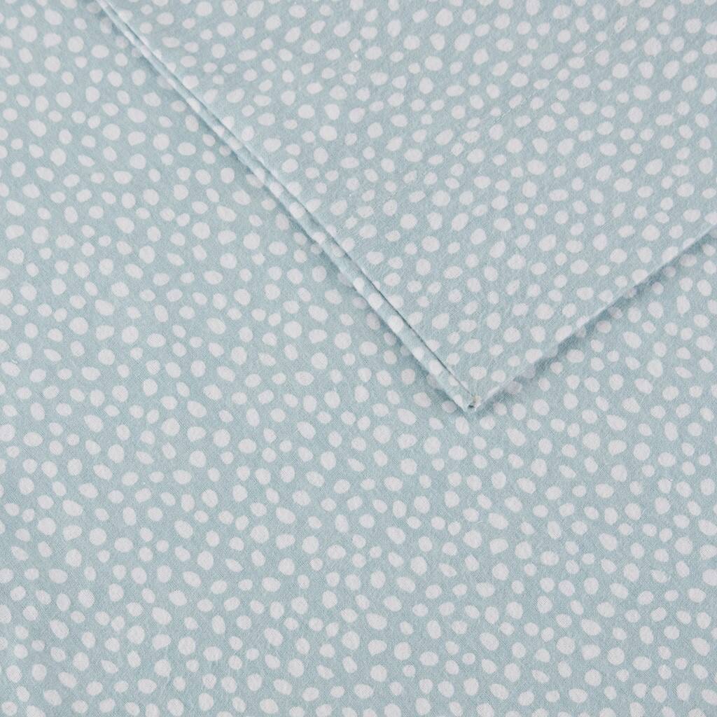 Alt View 5. Gracie Mills - Gracie Mills Persephone Cotton Flannel Sheet Set - Aqua Dots.