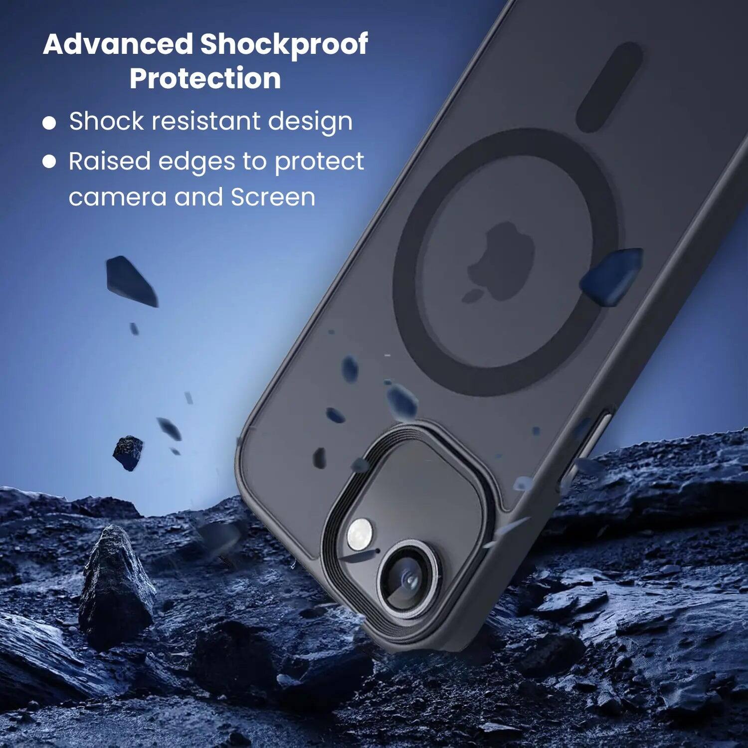 Advanced Shockproof Protection  
- Shock resistant design  
- Raised edges to protect camera and Screen