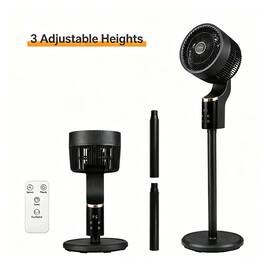 Loheer - Portable Air Circulator Fan Adjustable Height Pedestal Fan with Remote Quiet Floor Fan for Bedroom