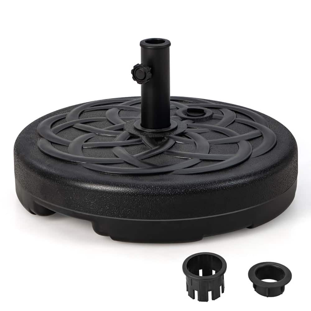 Kadyn - Outdoor Umbrella Base 22 Inch Fillable HeavyDuty Round Patio Umbrella Base Stand - Black