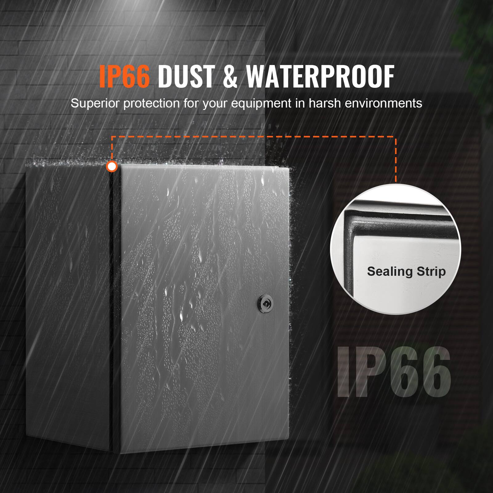 IP66 DUST & WATERPROOF  
Superior protection for your equipment in harsh environments  
Sealing Strip