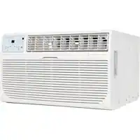 Keystone - Energy Star 12,000 BTU 115V Through-the-Wall Air Conditioner with Follow Me LCD Remote Control - White - Front_Zoom