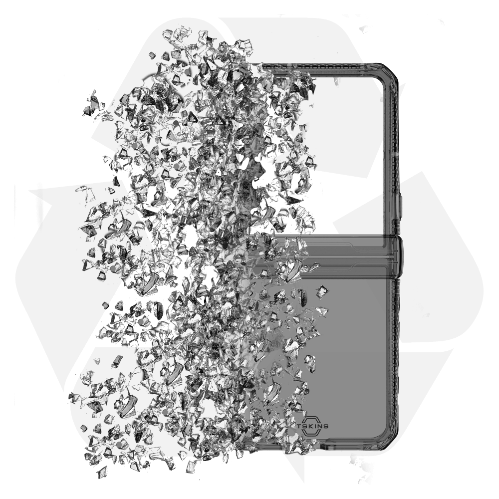 Alt View 7. Itskins - Hybrid_R Clear Case for Motorola Razr (2025) - Black Multicolor.