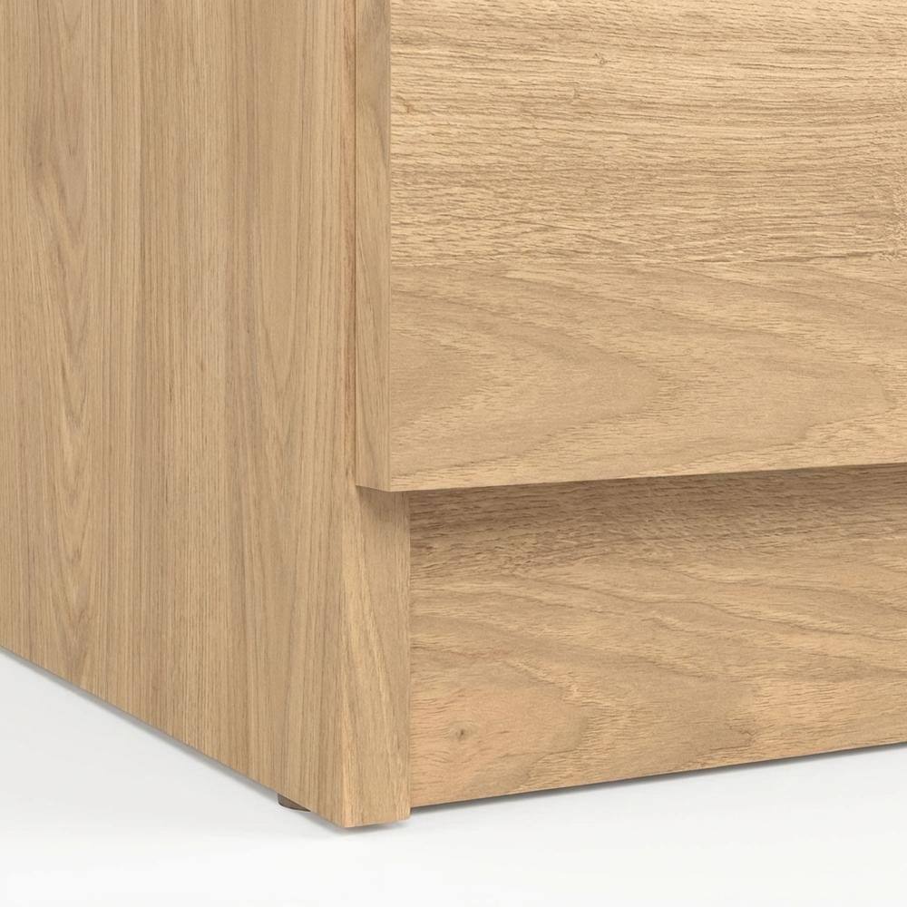 Alt View 1. FurniFact - Hickory Nightstand with 2 Drawers and Timeless Design - Brown.