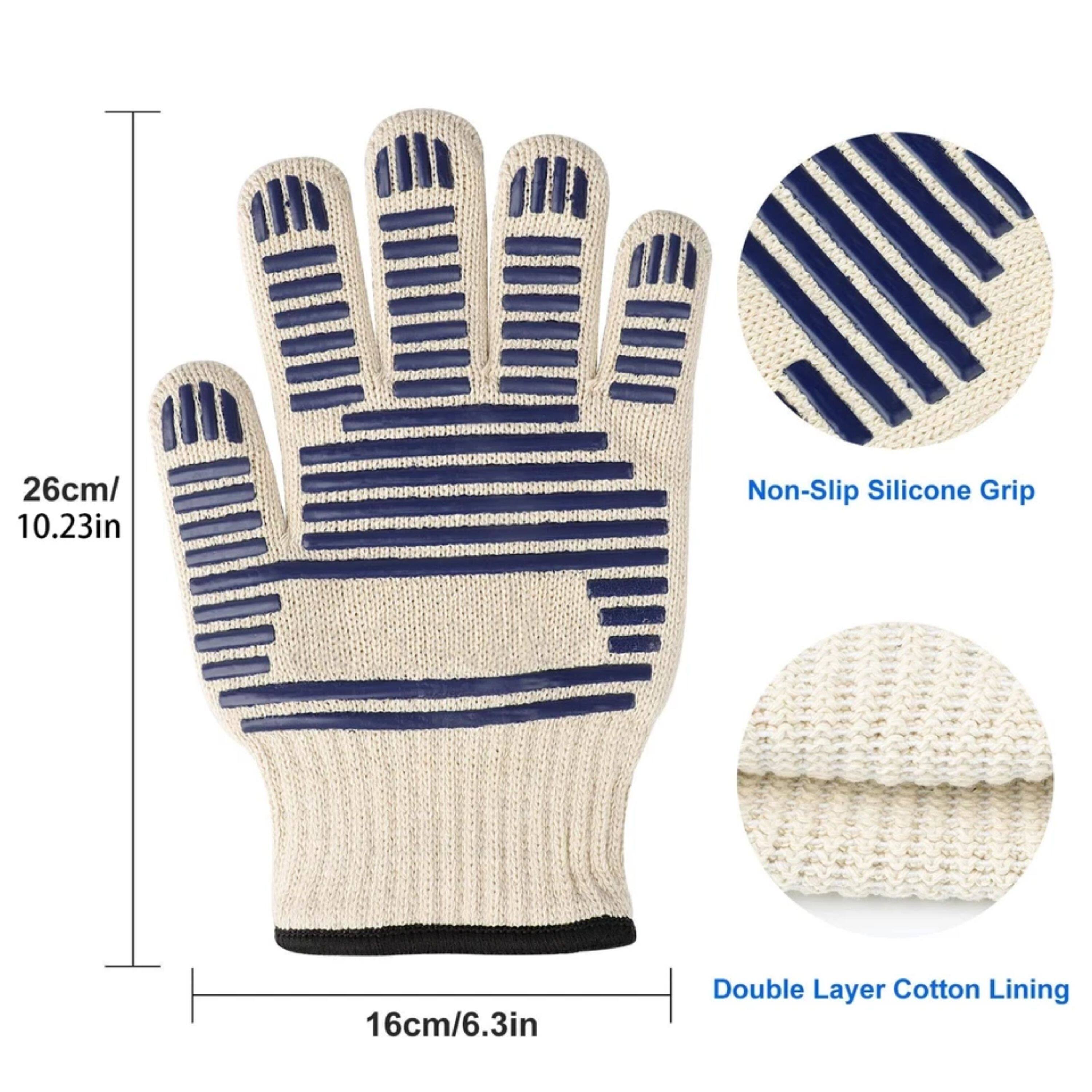 26cm/10.23in Non-Slip Silicone Grip 16cm/6.3in Double Layer Cotton Lining