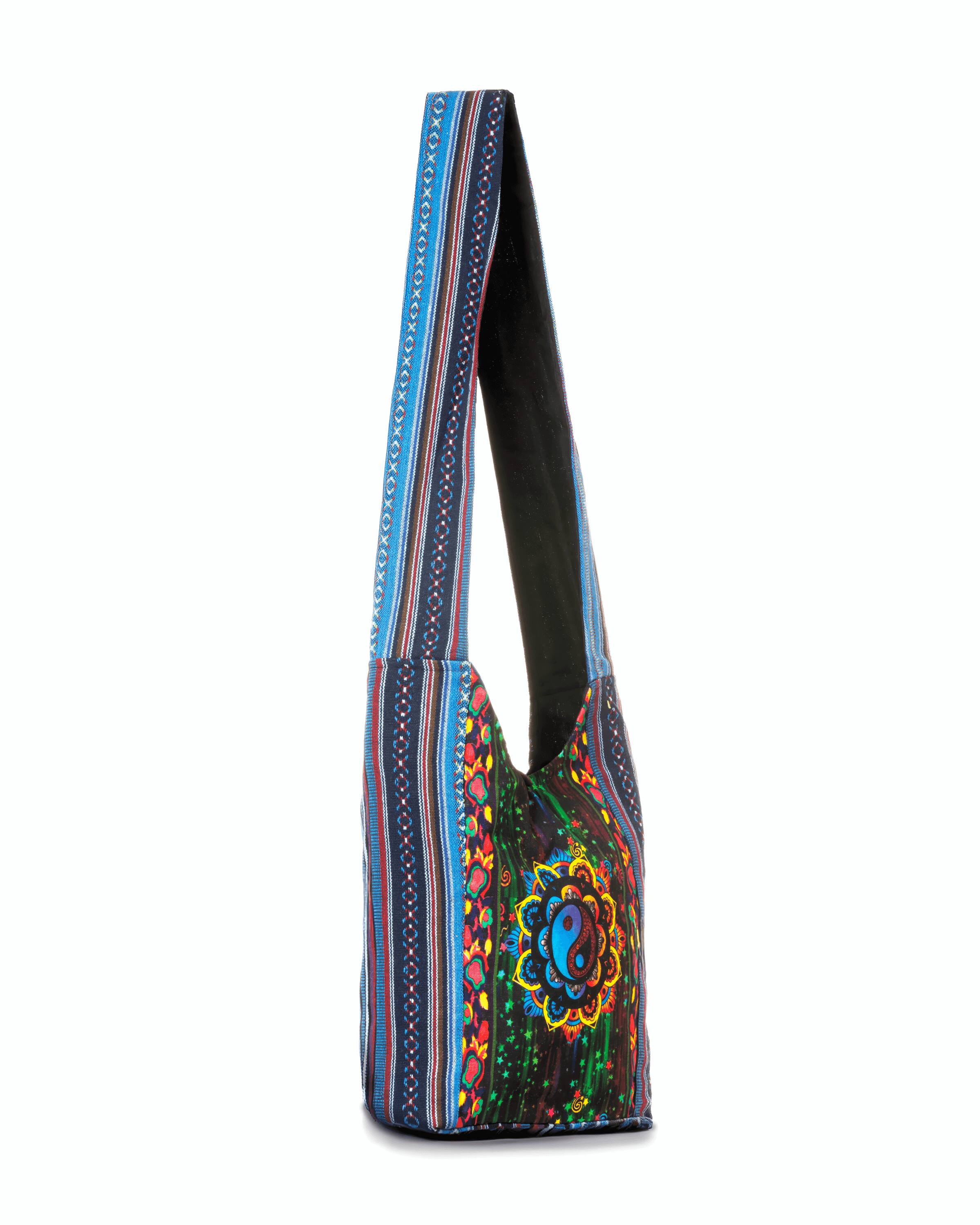 Angle. Kathmandu Collection - Yin Yang Print Hobo Bag - Multi.