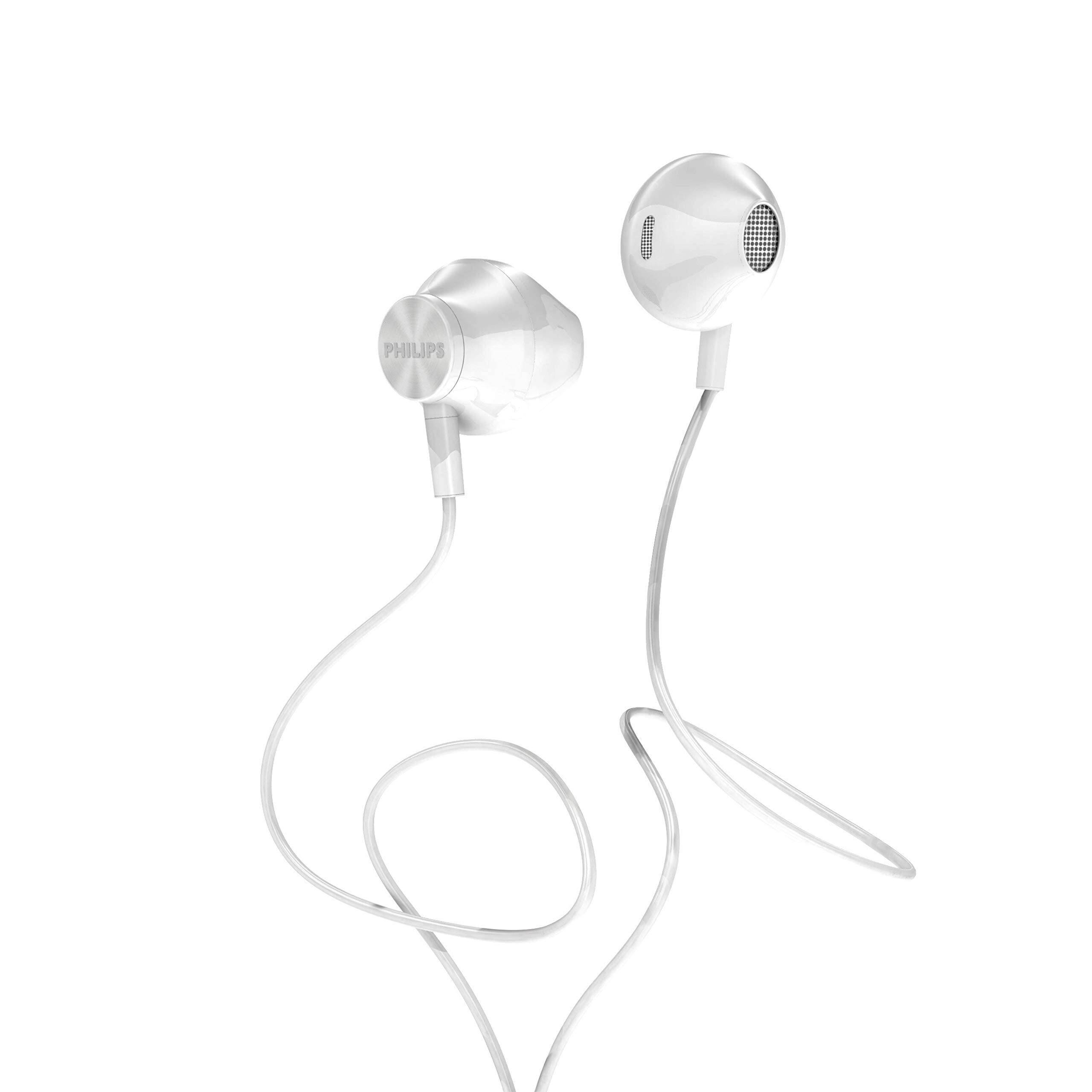 Alt View 2. Philips - Wired Earbuds In Ear Headphones, 14.2Mm Drivers, Bass Clear Sound, Comfort Fit - White.