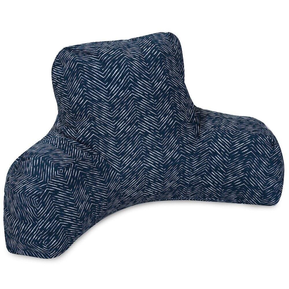 Front. Majestic Home - Reading Pillow South West Navy - Blue.