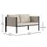 Alt View 13. Alamont Home - Lea Indoor/Outdoor Loveseat with Cushions - Modern Steel Framed Chair with Storage Pockets - Light Gray.