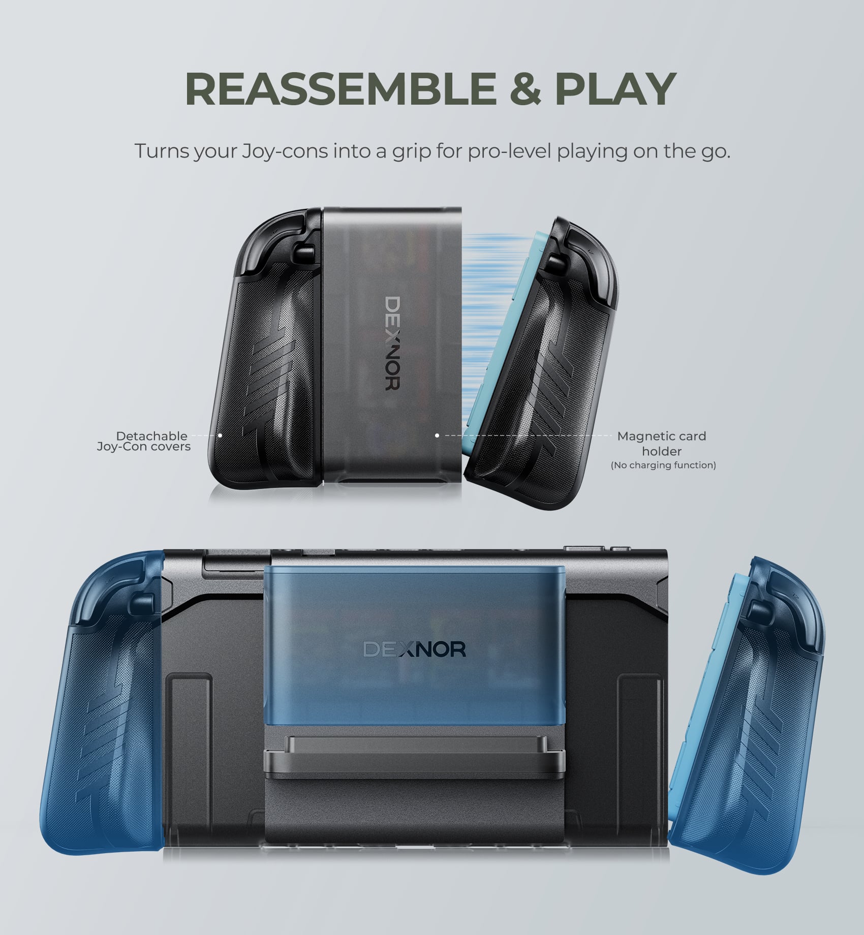 Dexnor Case for Nintendo Switch 2 2025 with Transformable Grip