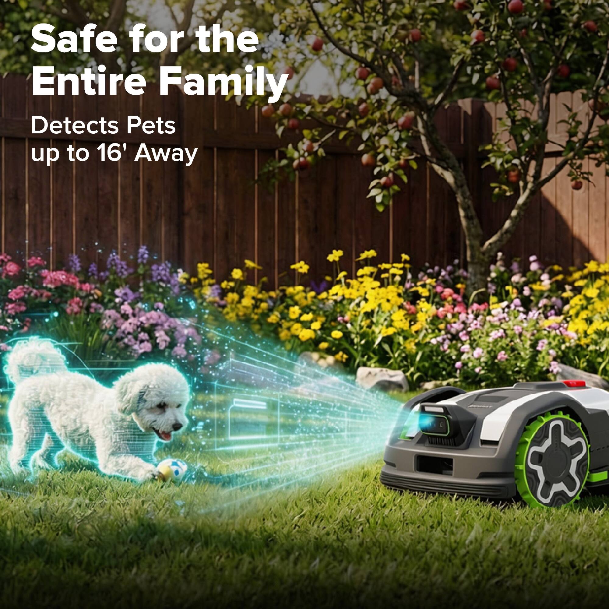 Safe for the Entire Family  
Detects Pets up to 16' Away