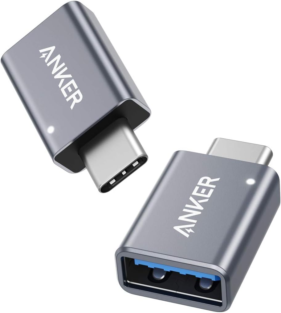 Anker - USB C Adapter (2 Pack), USB C to USB Adapter High-Speed Data Transfe - Gray