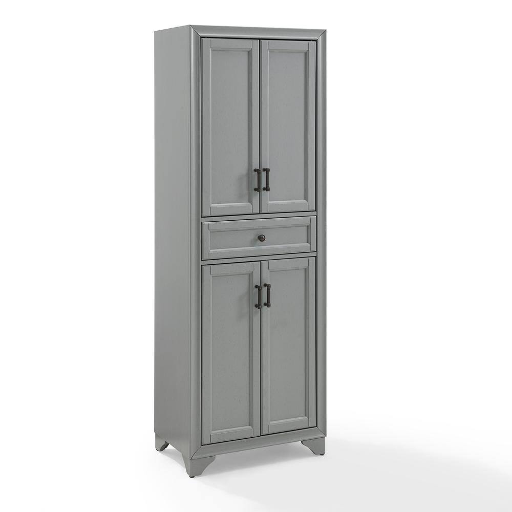 Alt View 2. Crosley Furniture - Tara Kitchen Storage Pantry - Distressed Gray.